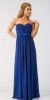 Main image of Strapless Pleated Bust Bow Waist Long Bridesmaid Dress
